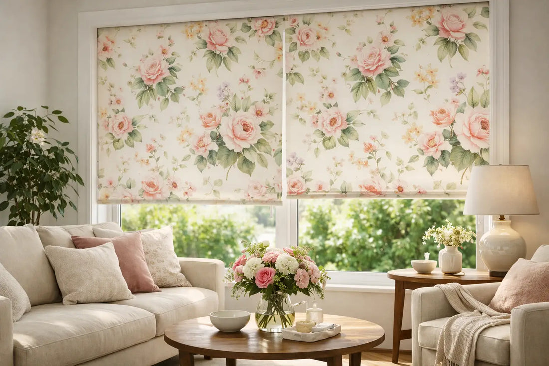Floral Blinds for Living Room Ideas