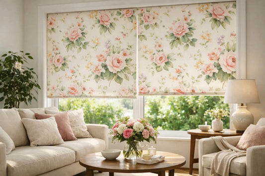 Floral Blinds for Living Room Ideas