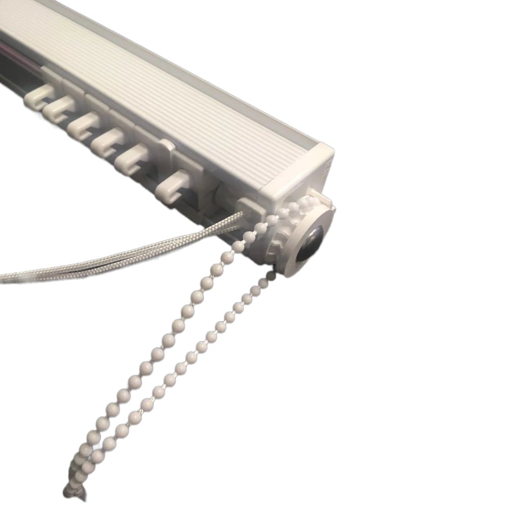 HEADRAIL TRACKS MADE TO MEASURE 3.5"(89MM) WHITE METAL - Queen Blinds ltd