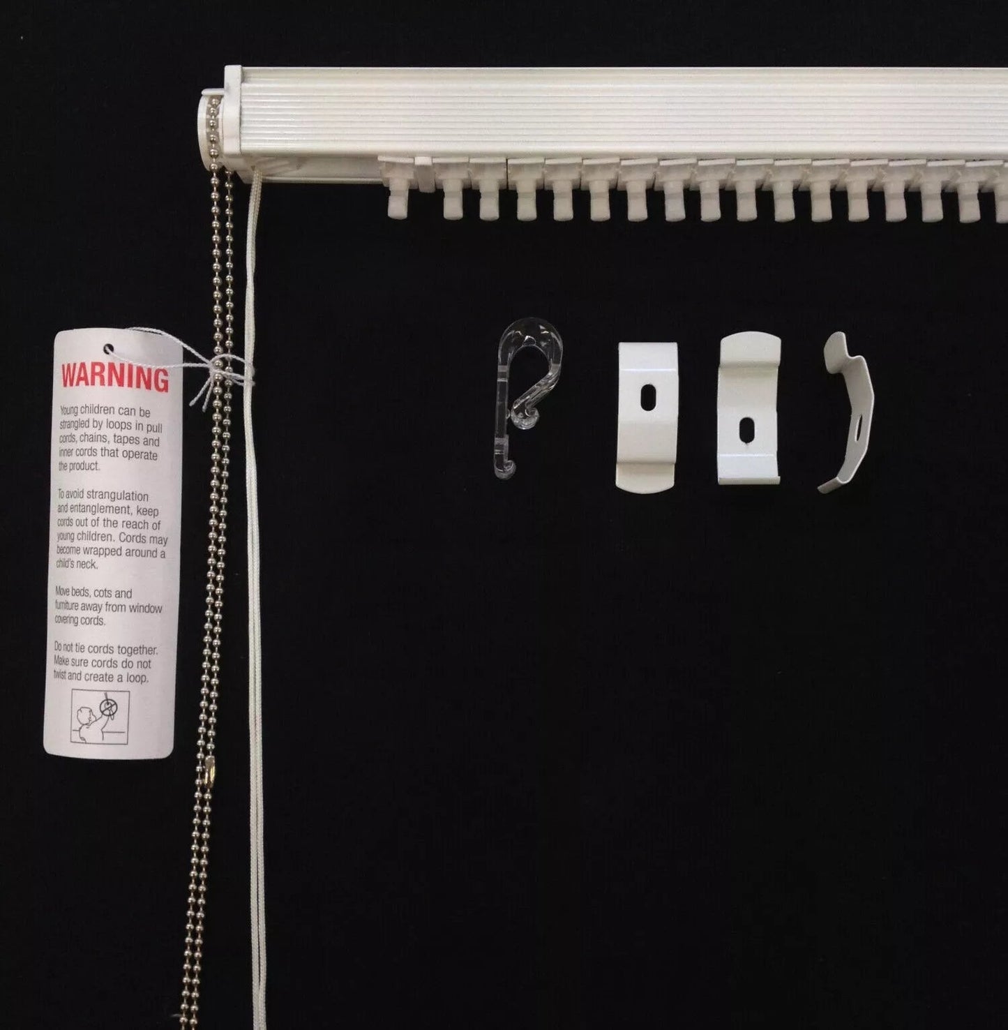 HEADRAIL TRACKS MADE TO MEASURE 3.5"(89MM) WHITE METAL - Queen Blinds ltd