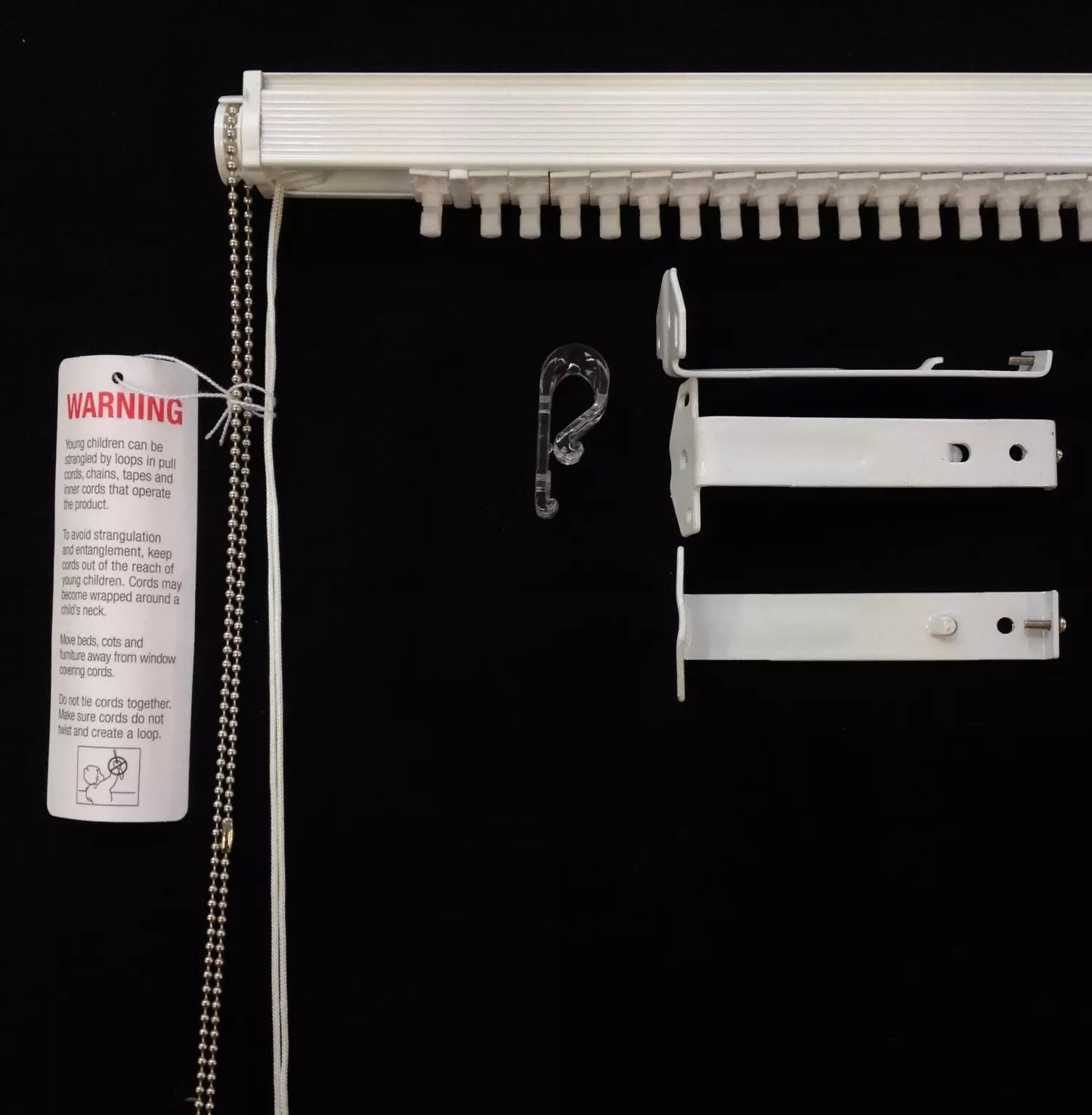 HEADRAIL TRACKS MADE TO MEASURE 3.5"(89MM) WHITE METAL - Queen Blinds ltd