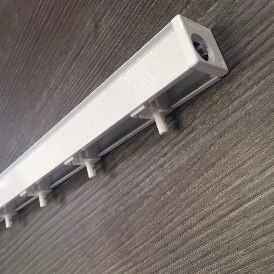 HEADRAIL TRACKS MADE TO MEASURE 3.5"(89MM) WHITE METAL - Queen Blinds ltd