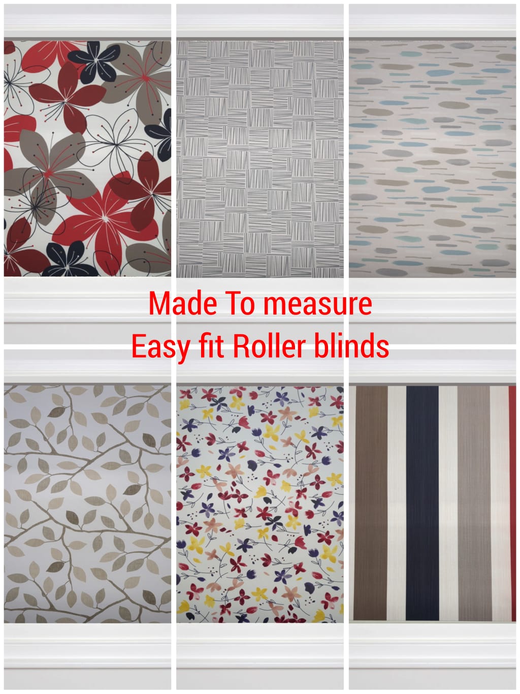 Pattern Blinds Made to Measure Patterned Roller Blinds Ready to Hang Easy to Fit ...